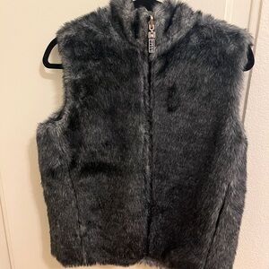 Guess Jeans reversible faux fur nylon vest